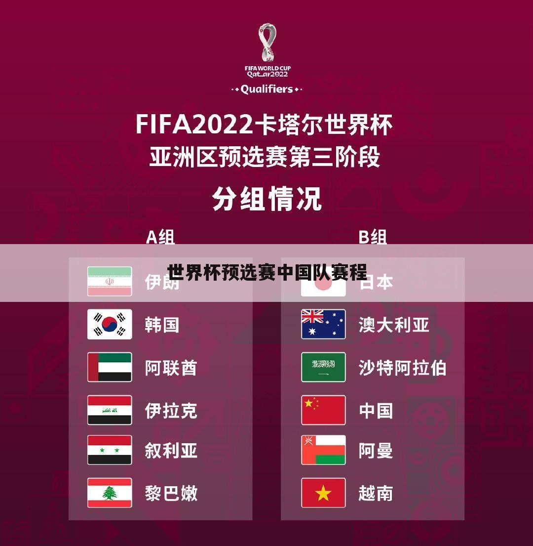 〈世界杯预选赛中国队赛程表〉世界杯预选赛中国队赛程表 新闻