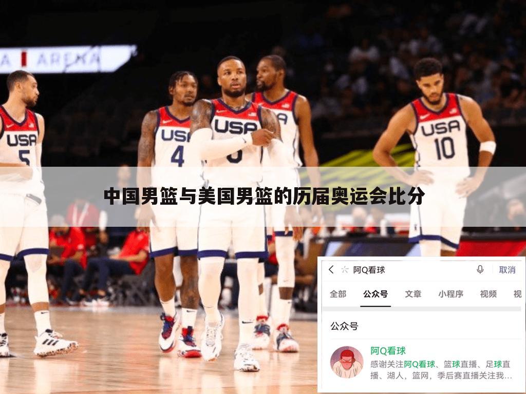 中国男篮与美国男篮的历届奥运会比分