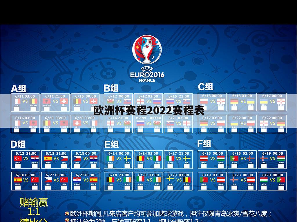 欧洲杯赛程2022赛程表
